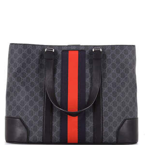 Gucci Web Open Tote Gg Coated Canvas #239294G15B